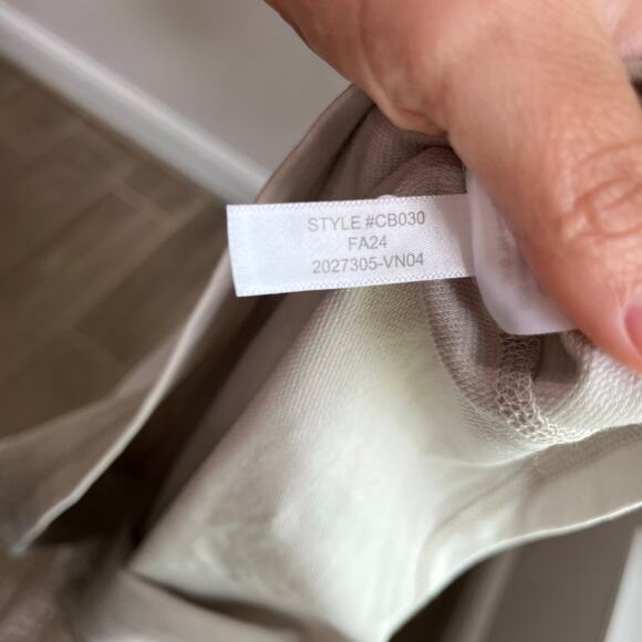 J. Crew Men's Performance Hoodie Cotton Blend Stoney Beige Size Small - Picture 5 of 7